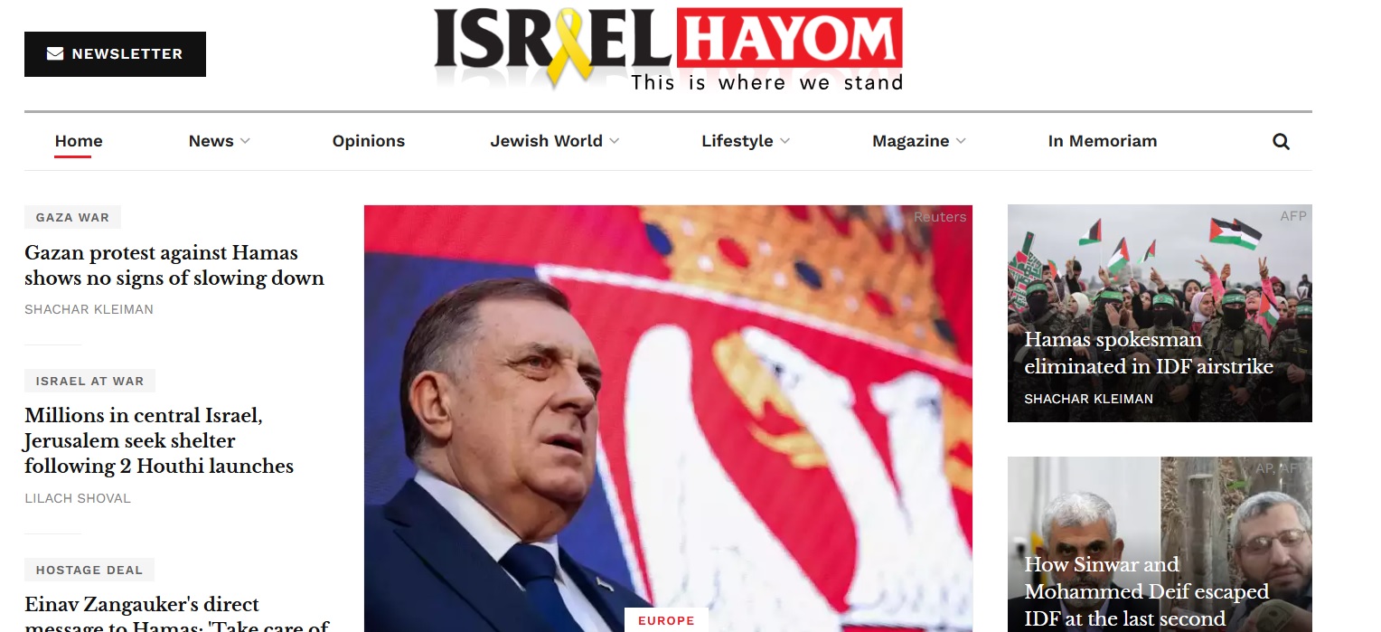 Naslovnica medija u Izraelu