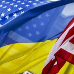 Zastava Amerike i Ukrajine