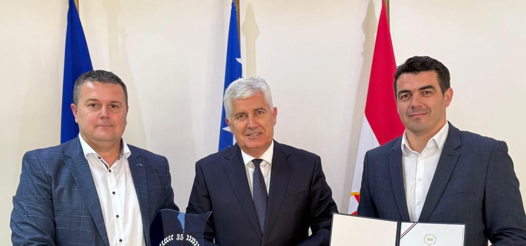Marko Novak Dragan Čović, Dario Pušić / Foto: HDZ BIH
