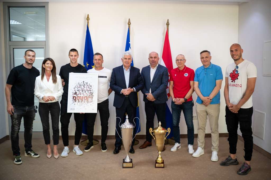 Dragan Čović i vodstvo Zrinjskog / Foto: Agencija