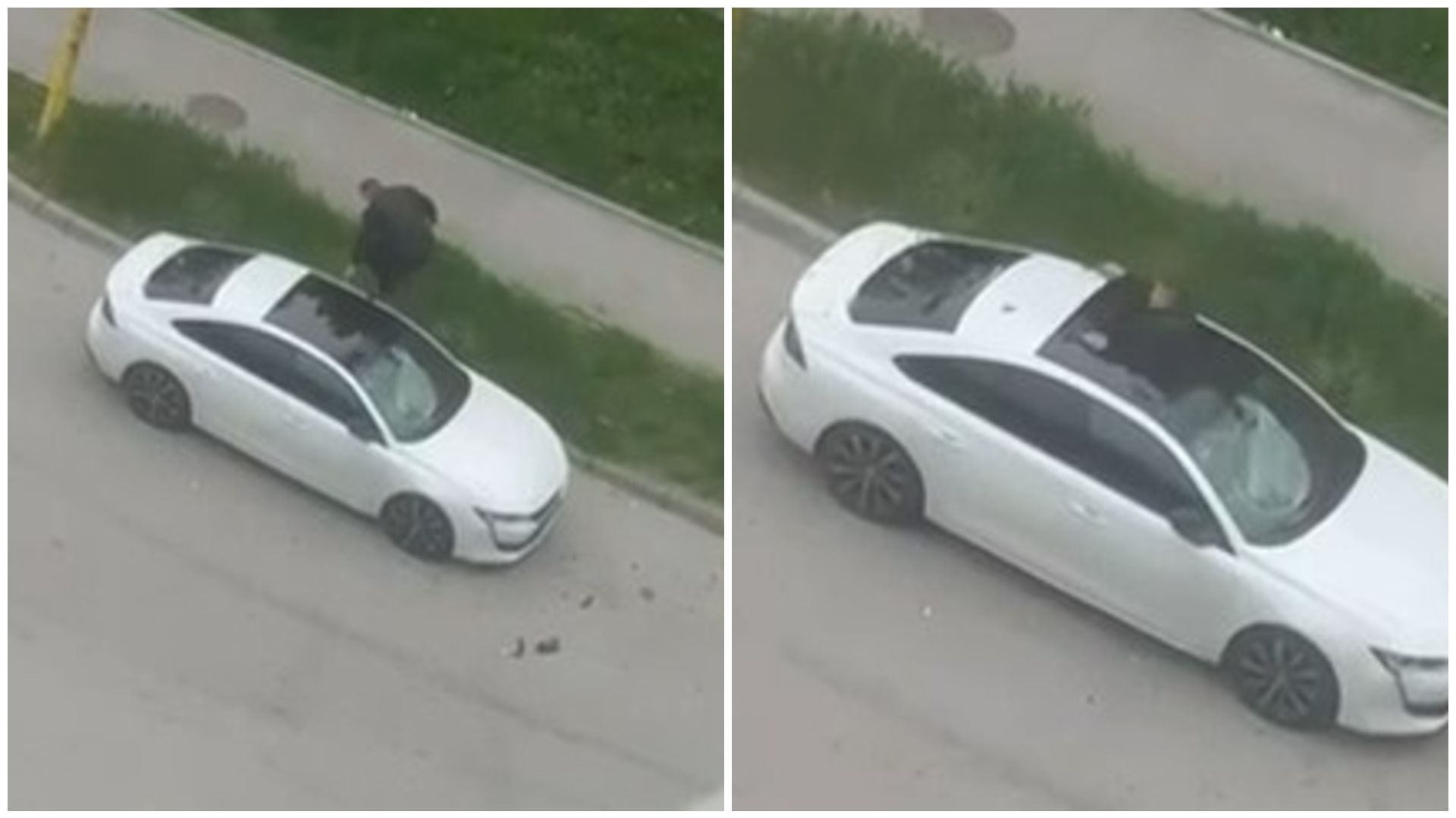 VIDEO: Šokantan incident u Tuzli! Uništavao auto, pa propao u njega