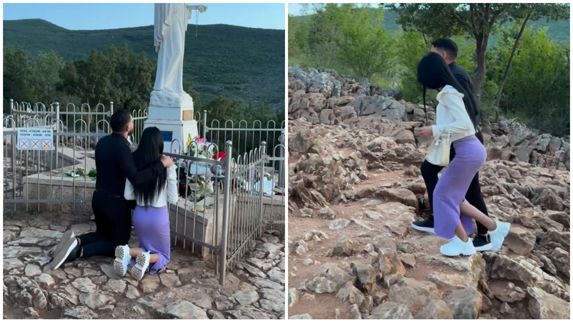 (VIDEO) Imoćanin oduševio javnost: Pogledajte romantičnu i pobožnu prosidbu na Brdu ukazanja