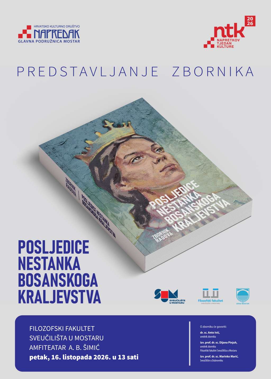 Filozofski fakultet SUM-a domaćin predstavljanja zbornika o Bosanskom Kraljevstvu